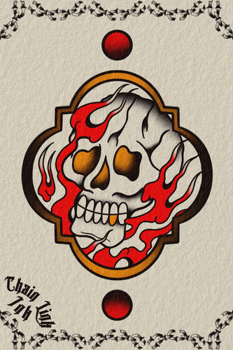 Flaming Skull by Liam