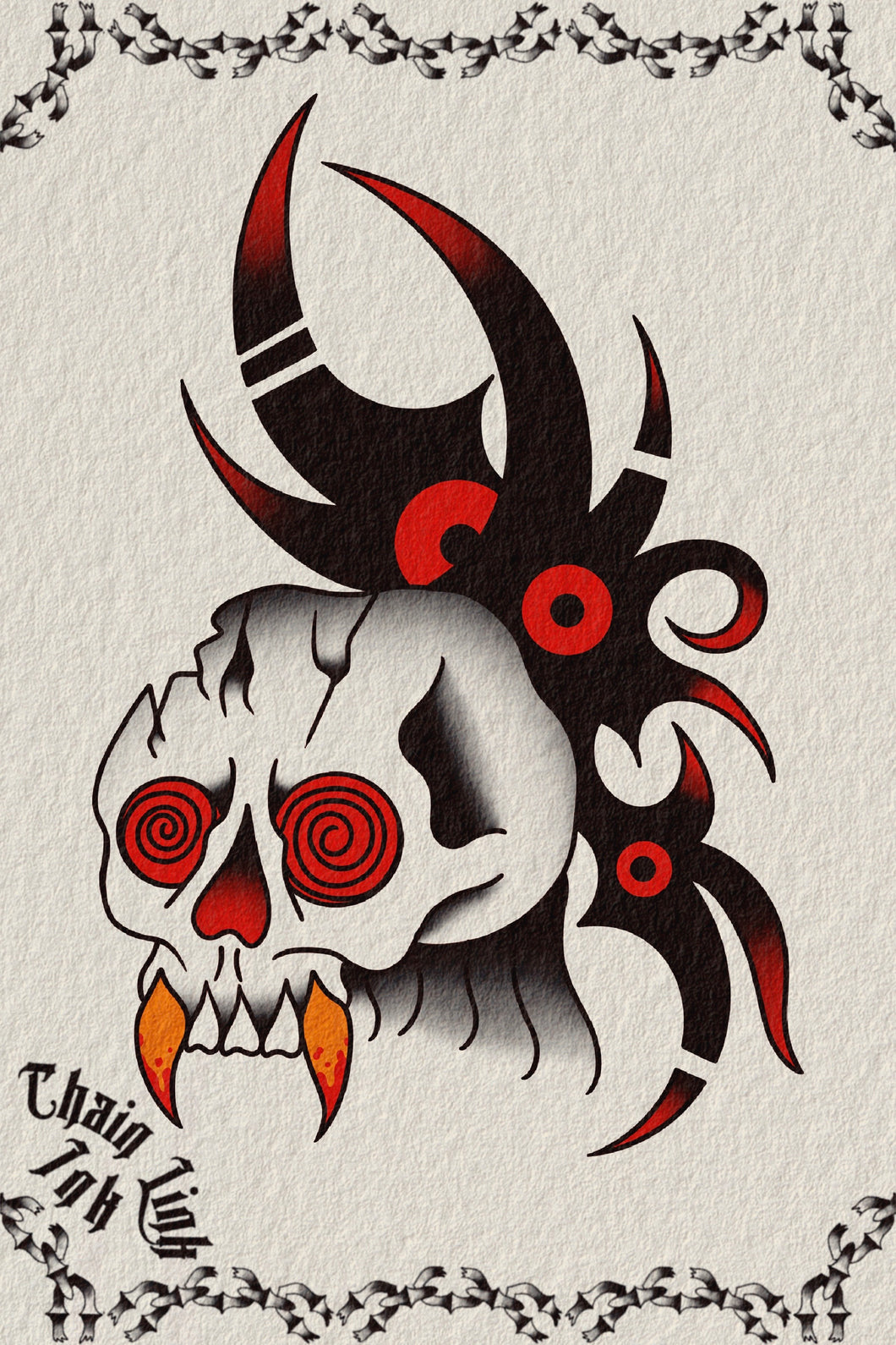 Tribal Skull 2 by Liam