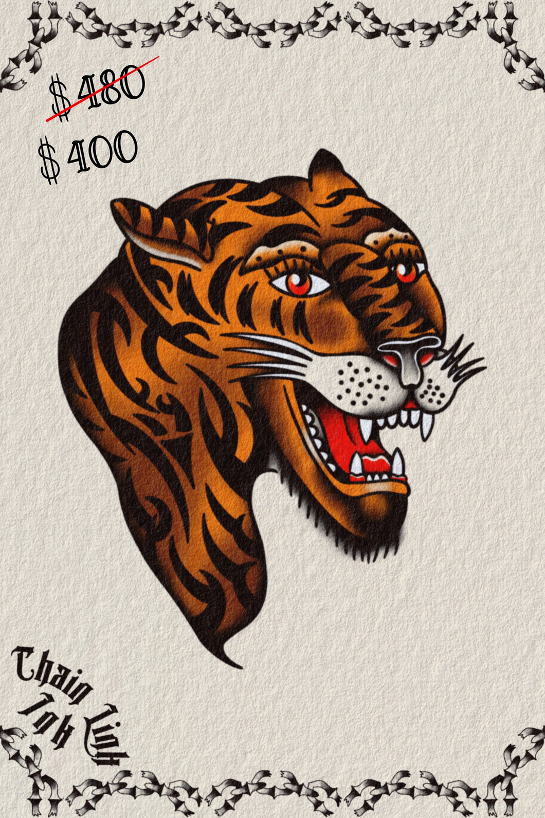 Trad Tribal Tiger by Liam *FLASH SALE*