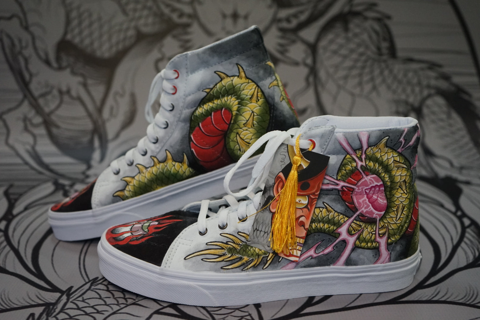 DRAGON #Lowcostcosplay #dragon #onepiece #shoe #converse #tattoo